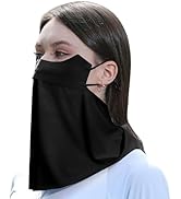 SunHalo Gear Women's Sunscreen mask Breathable ice Silk Veil Anti-UV face and Neck Cover Suitable...