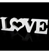 Valentines Day Decorations Love Sign Wooden Blocks V-day Gift Freestanding Love Letter Table Top ...