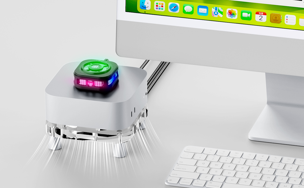 mac mini M4 Pro stand accessories mount cooling Cooler Acrylic Desktop Holder Magnetic