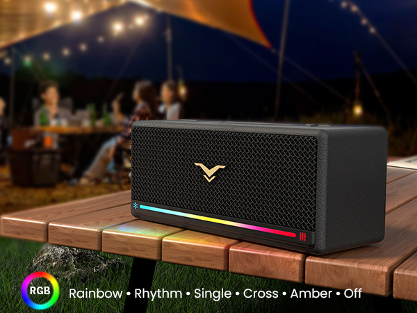 Bluetooth Speaker with Multi-Colored LED Lights