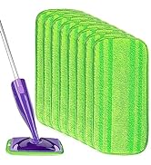 HOMEXCEL Microfiber Mop Pads Compatible with Swiffer Wet Jet,Reusable Machine Washable Swiffer We...