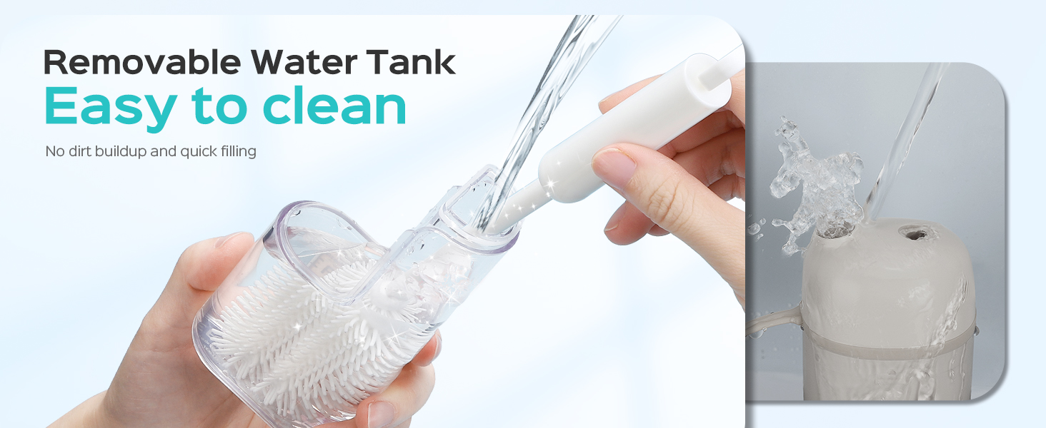COSLUS Mini Water Flosser for Travel: Portable Compact Design, Cordless Oral Irrigator for Braces