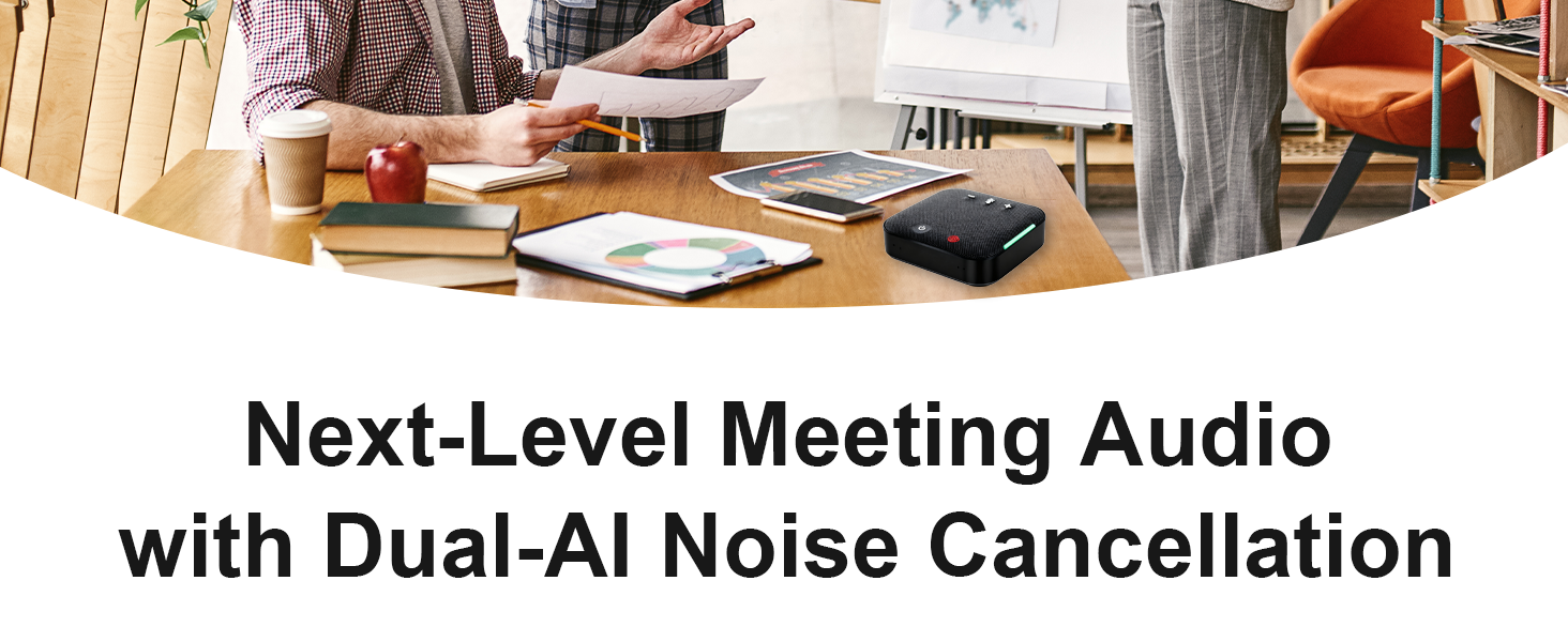 Dual-Way AI Noise Canceling—Talk &amp;amp; Hear Clearly