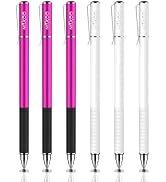 6 Pack Mixoo Stylus Pens for Touch Screens - Disc &amp; Fiber Tip 2 in 1 High Sensitivity Universal S...