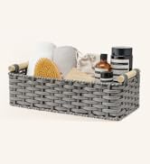 GRANNY SAYS Wicker Baskets for Storage, Wicker Baskets for Shelves, Waterproof Toilet Tank Topper...