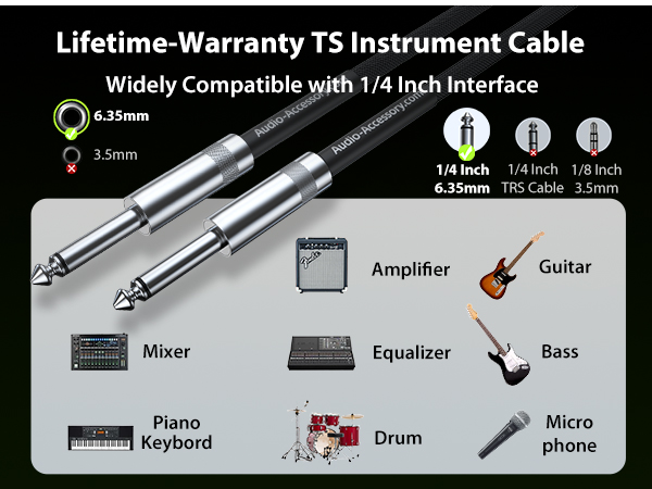 Widely Compatible with 1/4 Inch Interface