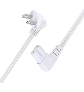 FiiMan C7 Power Cord 2-Slot Non-Polarized 90 Degree Angle SPT-2 18AWG Power Cord (IEC320 C7 to Ne...
