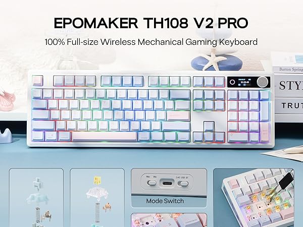 TH108 V2 PRO Wireless Gaming Keyboard