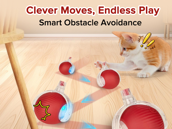Interactive cat toy ball