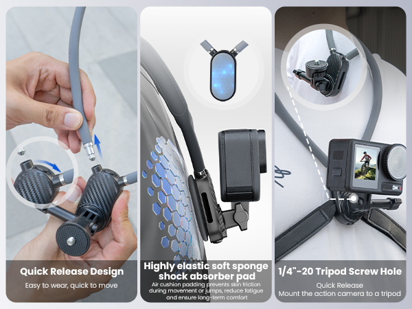 Walking Way Neck Mount for GoPro Magnetic Neck Camera Holder