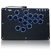 JZW-Shop Haute42 Leverless Arcade Stick T16-texture, All-Button Arcade Controller for Switch/PC/P...