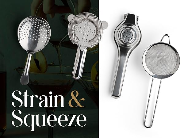 Barillio Full Cocktail Bar Set - Strain &amp; Squeeze