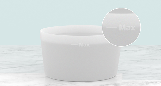 max water level of ice cups