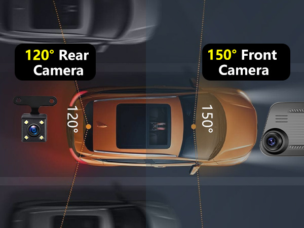 Rear View Mirror Video Recroder Car DVR 4.5" Mirror Dash Cam Backup Smart Rearview Front and Rear