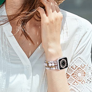 beaded apple watch band