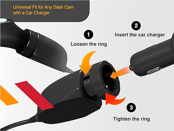 Hardwire Kit PS-01-Universal Fit for Any Dash Cam with a Car Charger