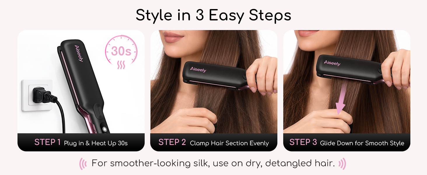 wide flat iron hair straightener