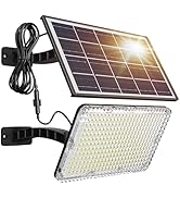 JACKYLED 1000 Lumens 299 LED Solar Lights Outdoor Bright Solar Dusk to Dawn Light with 4000mAh Ba...