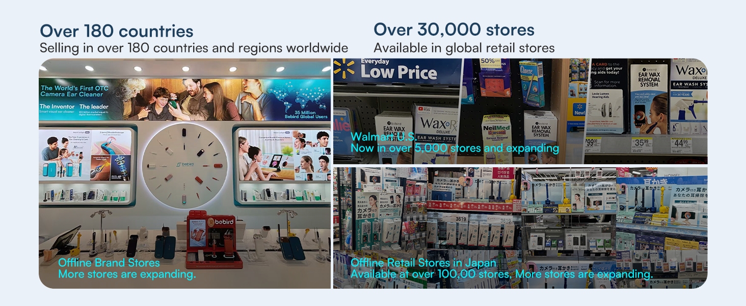 Available in global retail stores