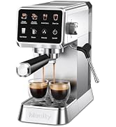 Mecity 20 Bar Espresso Machine with Milk Frother, Touchscreen Coffee Maker for Espresso, American...