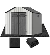 [3MM Thickened] Storage Shed Mat for Outdoor Indoor, 7.5x7.5FT Cuttable &amp; Washable Flooring Mat f...