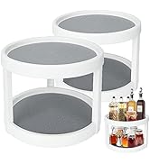QTLCOHD 2 Pack 2 Tier Lazy Susan 10 Inch Turntable Cabinet Organizer Rotating Spice Organizer Spi...