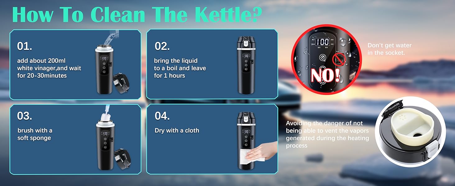  12V/24V Car Travel Electric Kettle