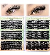 Ruairie Lash Clusters Eyelash Extensions 464pcs Volume Eyelash Clusters 50D/60D/70D/80D/100D/120D...