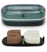 AIMAIAIMAI Shampoo Bar Holder Travel Case for Two Bars – Compatible with Kitsch Solid Shampoo &amp; C...
