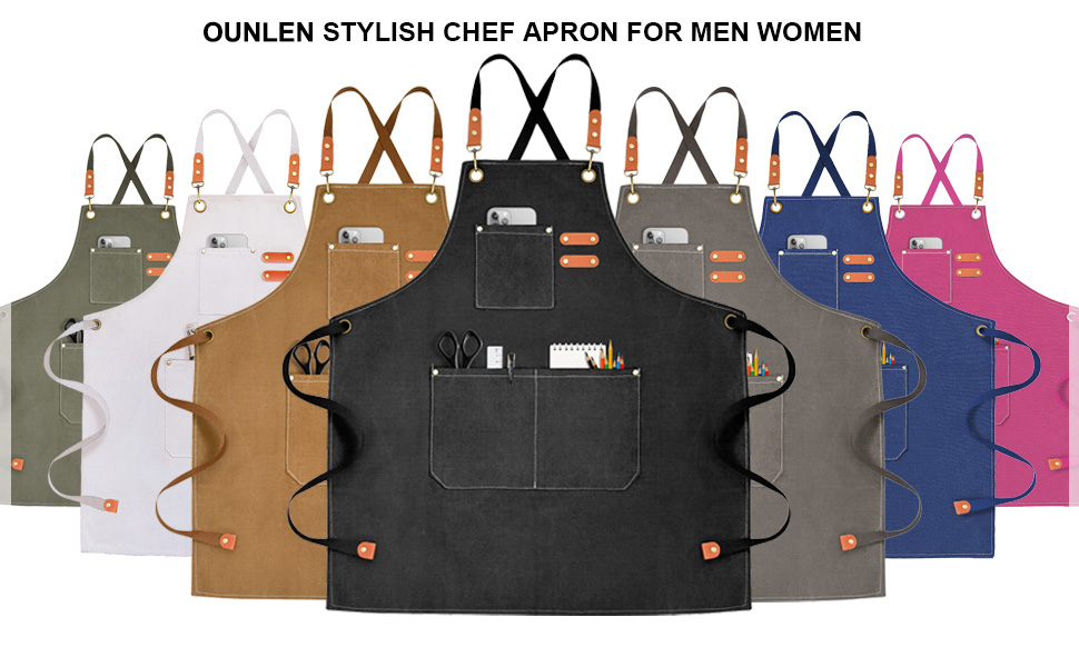 chef apron work apron haircut stylish