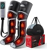 pryfey Leg Massager with Heat and Compression, Foot Massager for Circulation and Pain Relief, 3 T...