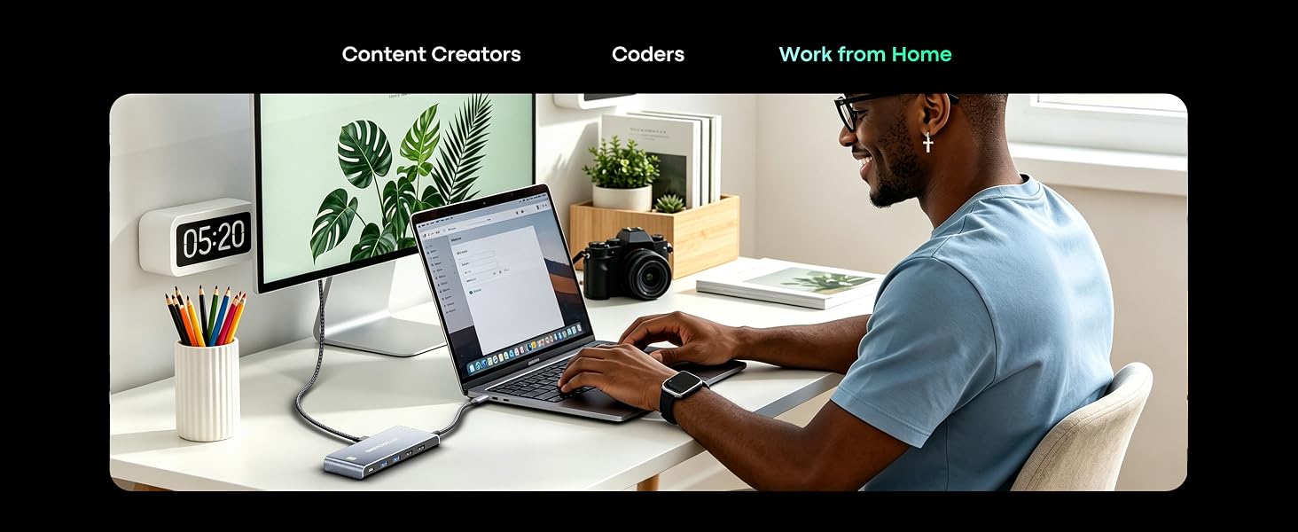 Computer docking station dual monitor
