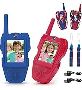 Rechargeable Video Walkie Talkies for Kids with Photo Sticker Effects, 2 Pack, Long Range 2 Way R...
