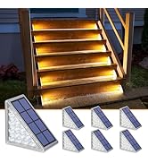 NIORSUN 6 Pack Solar Step Lights for Outside, Waterproof IP67 Solar Stair Lights Outdoor - Auto O...