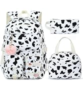 Hidds Backpack for Girls 3 PCS College School Backpacks Kids Bookbag Set with Lunch Box School Ba...