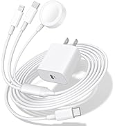 Travel Essentials for Apple Watch Charger, 60W 3in1 iPhone/Lightning/iWatch Magnetic Fast Chargin...