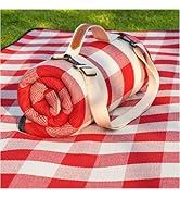 RYCHIC Rug Waterproof Outdoor Extra Large Sand Free Picnic Blanket Roadtrip Accessories Red