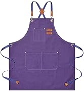 AFUN Aprons for Men Women with Large Pockets, 16-Ounce Cotton Canvas Cross Back Apron