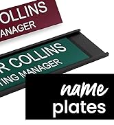 2" x 8" Custom Engraved Name Plate with Square Corners