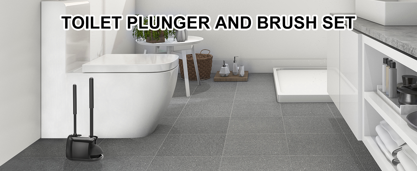 Toilet Brush and Plunger Set