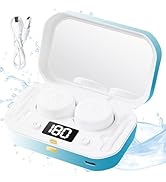 CASBOMY Contact Lens Clean Machine, Portable Ultrasonic Contact Lens Cleaner with 4 Timing Modes,...