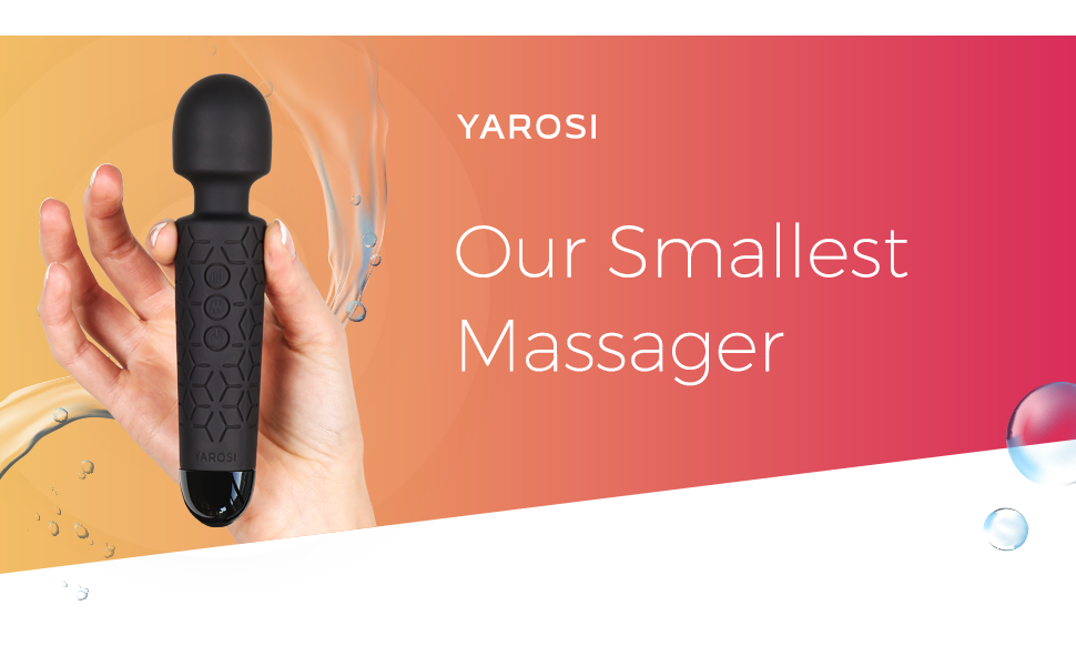 compact small smallest massager yarosi hand held masaage light weight small strong and waterproof