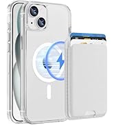 Ntwinro Magnetic for iPhone 13 &amp; iPhone 14 Clear Case (Compatible with MagSafe) with White Detach...