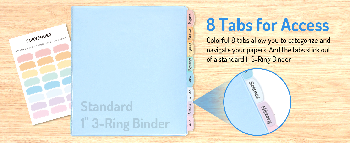 dividers for 3 ring binder