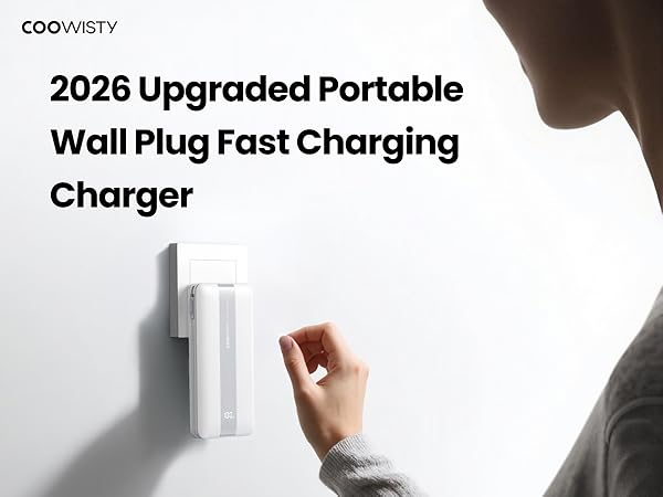2026 Upgraded Portable Wall Plug Fast Charging Charger-White