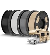 TECBEARS PLA 3D Printer Filament, 4KG PLA Filament 1.75mm, Neatly Wound 3D Printing Filament, Dim...