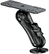 VAZESWIN 1.5'' Ball Fish Finder Mount, Aluminum Alloy Medium Arm Marine Electronic Mount, C Size ...