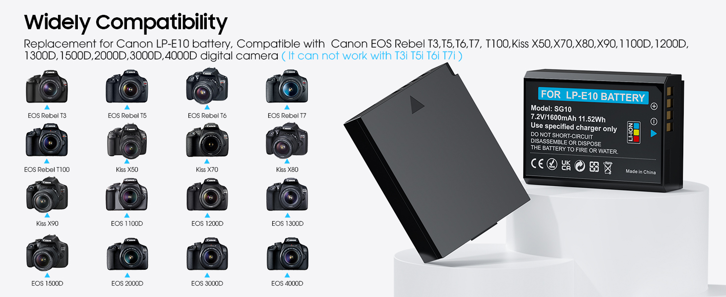 cannon rebel t7 battery