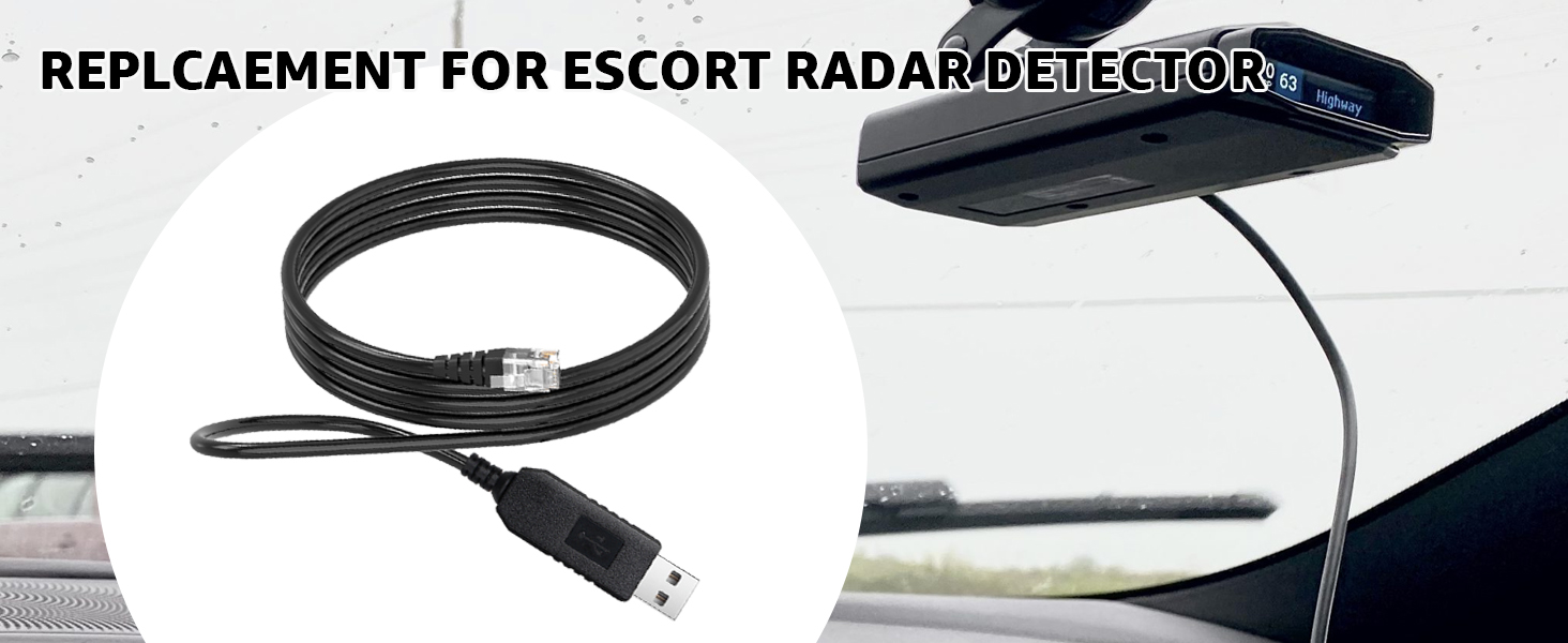 for Escort Radar Detector Power Cord