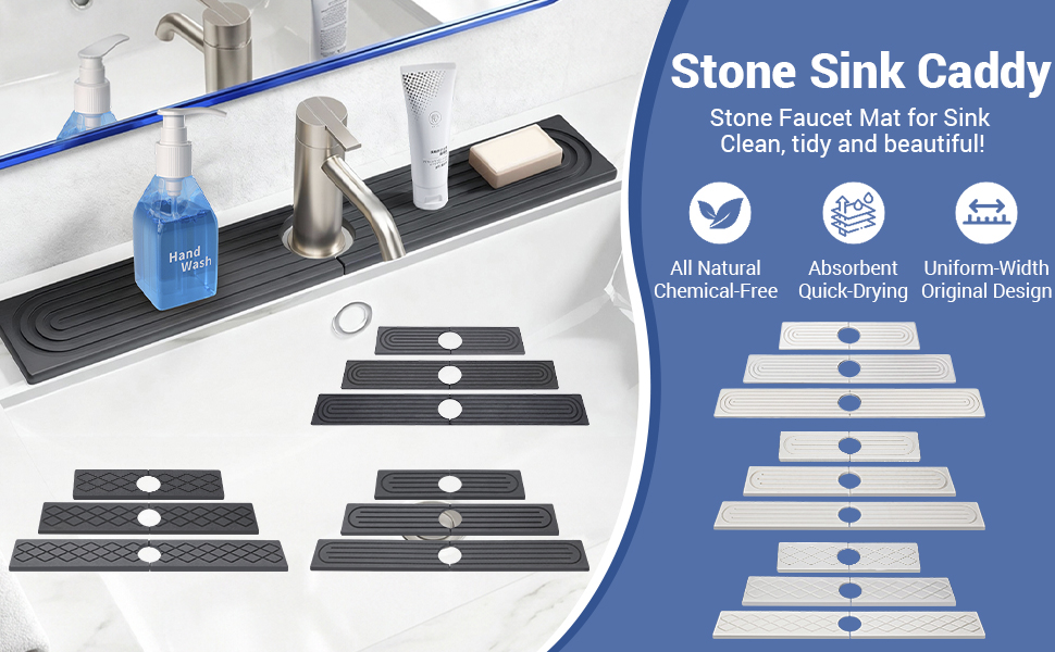 stone faucet mat for kitchen sink